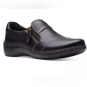 New without Tag Clarks women’s Cora Harbor Black Leather Loafers size 8.5